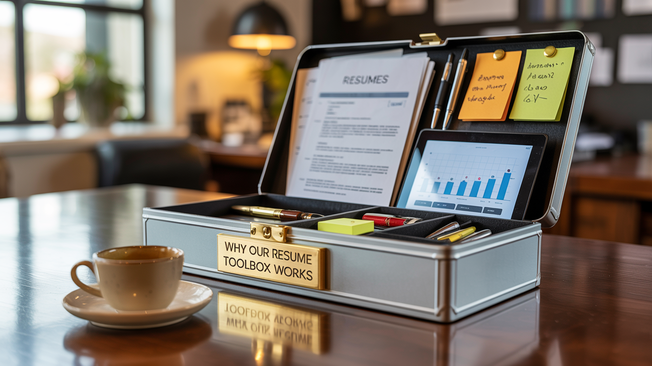 A resume toolbox illustrating the work we put into creating resumes