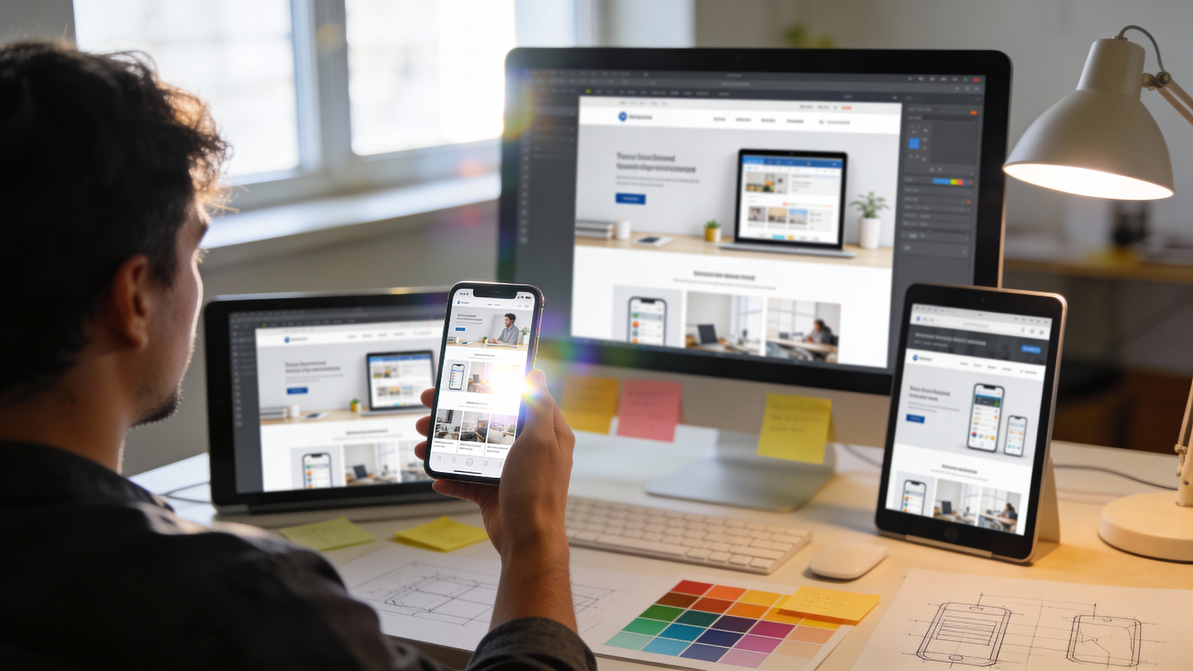 Mobile-friendly yet Fast-loading responsive web design for phones, tablets, and desktops